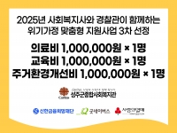 2025년 사례관리 위기가정 맞춤형 지원사업 3차 선정 